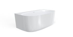 Badeloft BW-11 glossy white freestanding bathtub, silo view 1