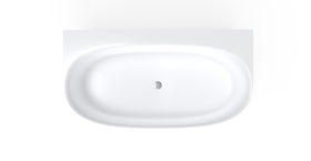 Badeloft BW-11 glossy white freestanding bathtub, silo view 4
