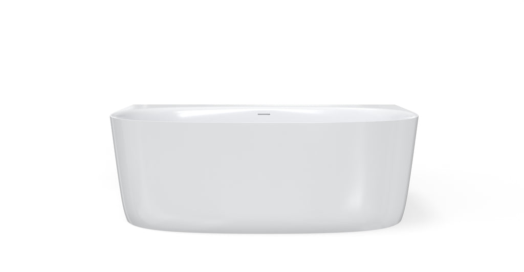 Badeloft BW-11 glossy white freestanding bathtub, silo view 2