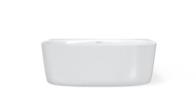 Badeloft BW-11 glossy white freestanding bathtub, silo view 2
