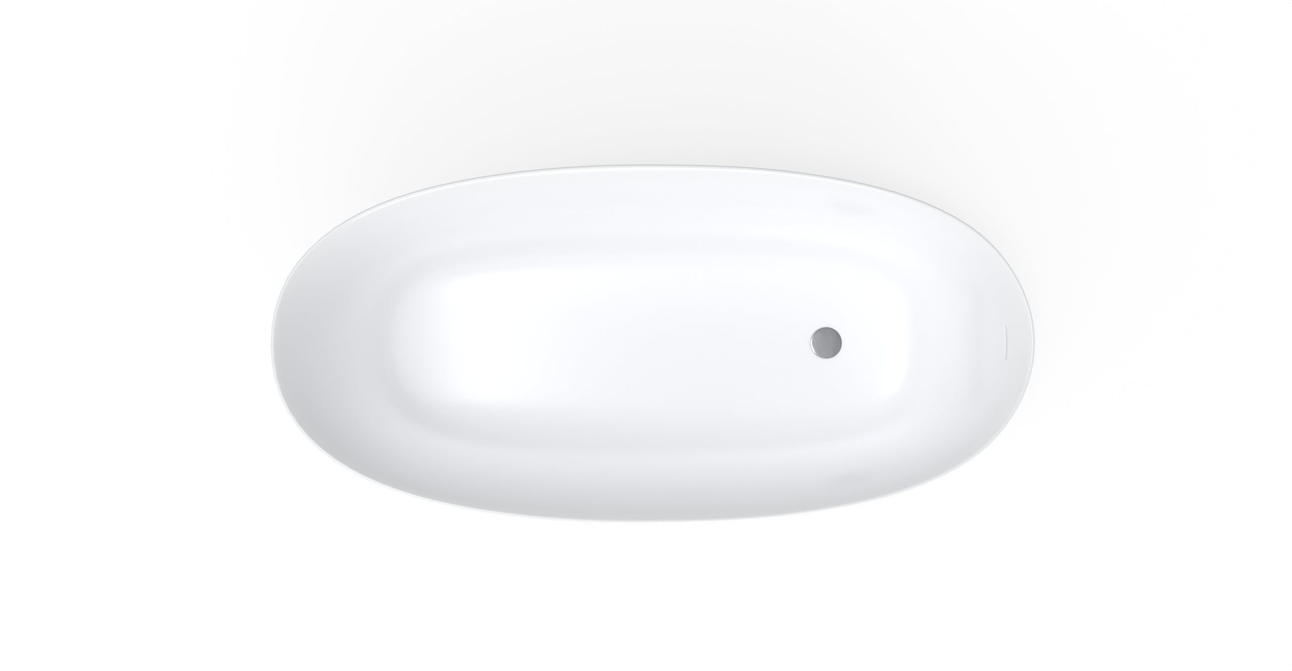 Badeloft BW-12 glossy white freestanding bathtub, silo view 4