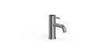 Badeloft WAT-01-L brushed steel sink faucet, side view