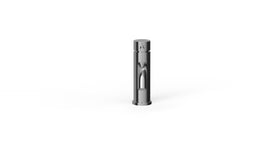Badeloft WAT-01-L brushed steel sink faucet, front view