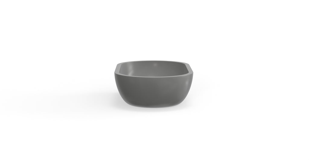 Badeloft WB-02-GRY glossy grey countertop sink, silo view 2