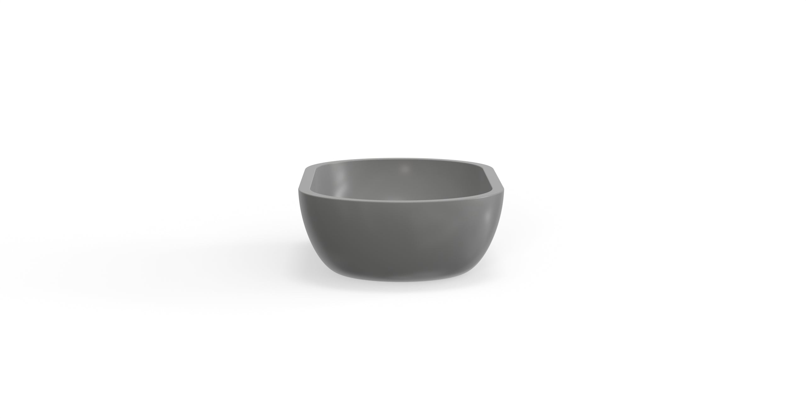 Badeloft WB-02-GRY glossy grey countertop sink, silo view 2
