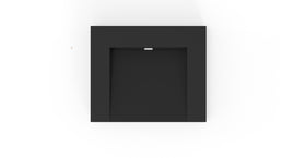 Badeloft WT-04-E-BLK matte black wall mounted sink, top view