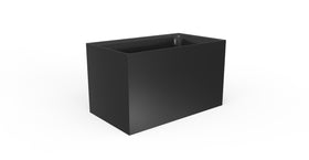 Badeloft BW-06-S-BLK glossy black freestanding bathtub, silo view 1