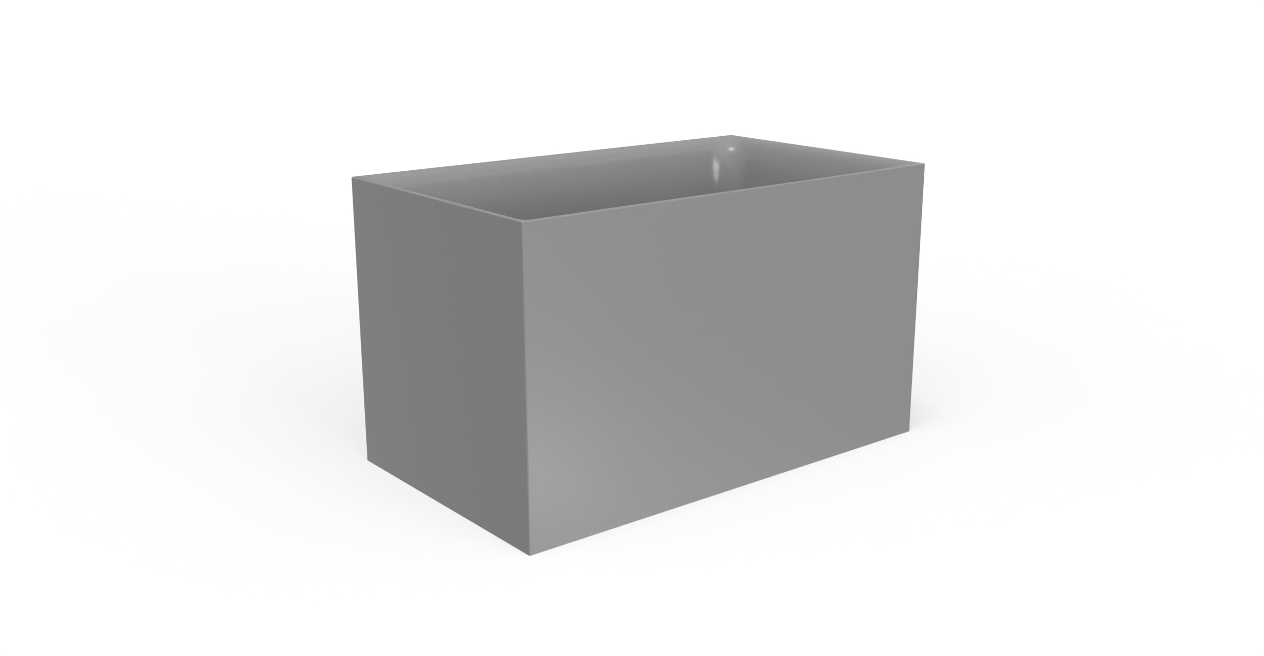 Badeloft BW-06-S-GRY glossy grey freestanding bathtub, silo view 1