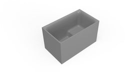 Badeloft BW-06-S-GRY glossy grey freestanding bathtub, silo view 2