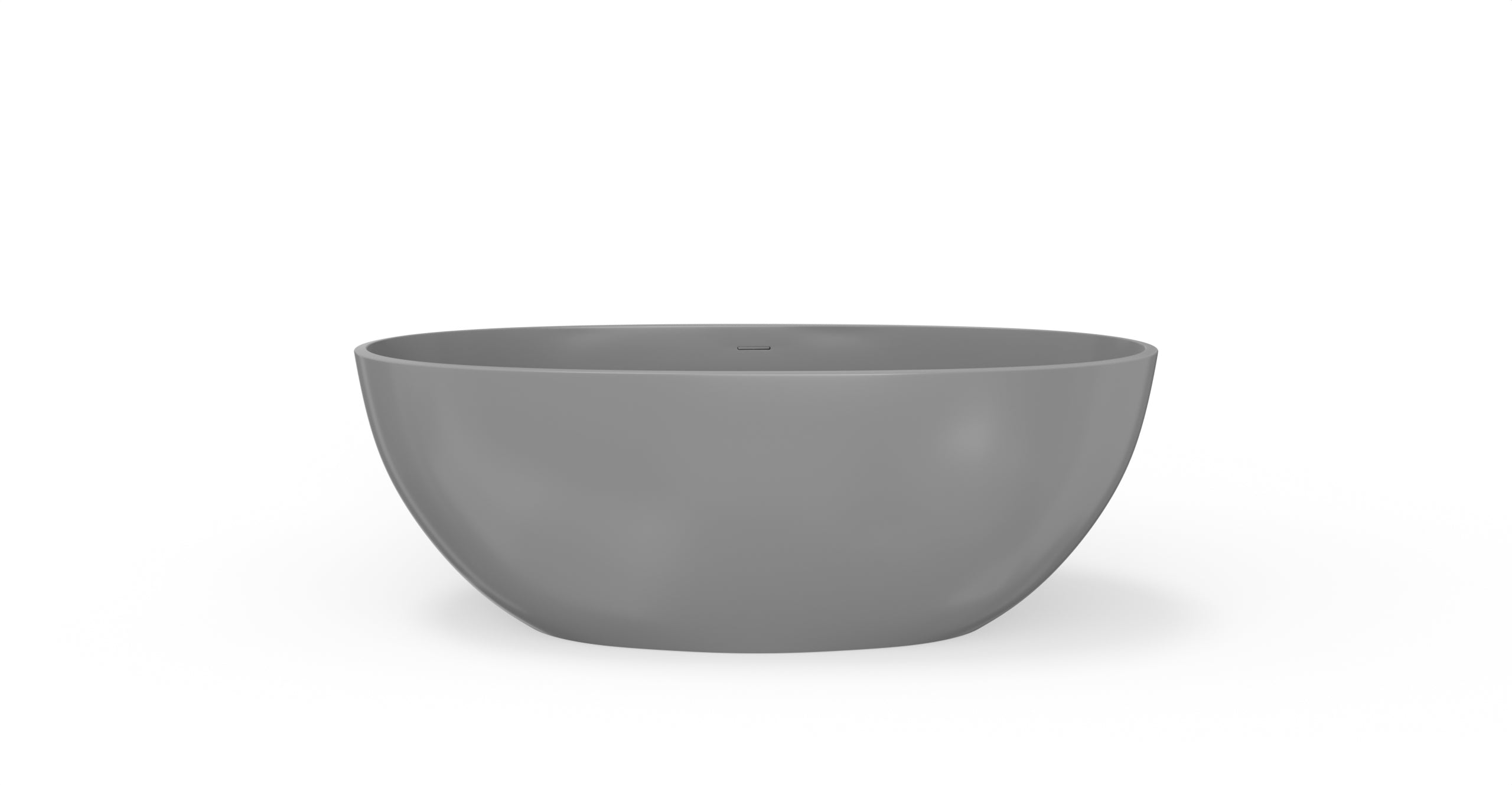Badeloft BW-10-M-GRY glossy grey freestanding bathtub, silo view 1