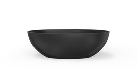 Badeloft BW-10-XL-BLK glossy black freestanding bathtub, front view