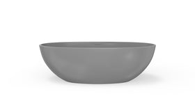 Badeloft BW-10-XL-GRY glossy grey freestanding bathtub, silo view 1