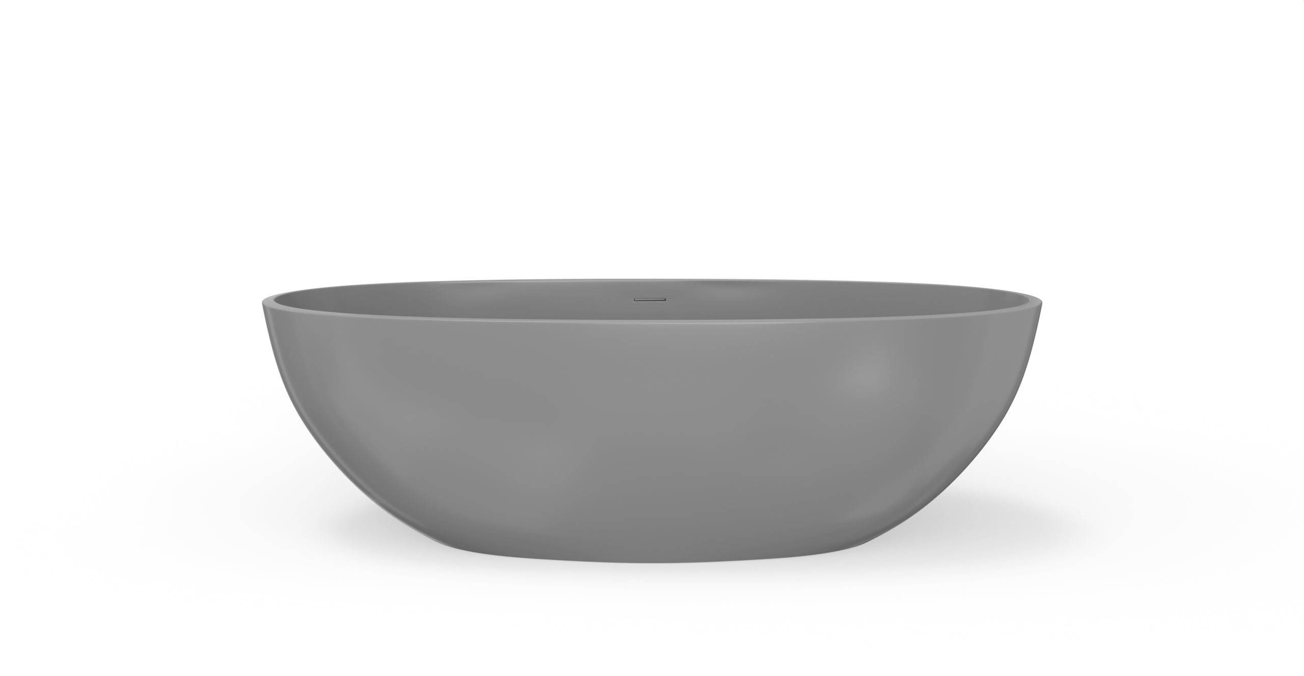 Badeloft BW-10-XL-GRY glossy grey freestanding bathtub, silo view 1