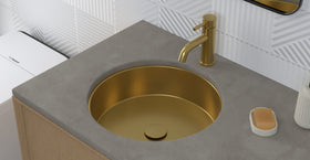 Stainless Steel Sink ES-UB-01-M | Gold | lifestyle bottom row | Woo source 37909