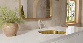 Stainless Steel Sink ES-UB-01-M | Gold | lifestyle bottom row | Woo source 50716
