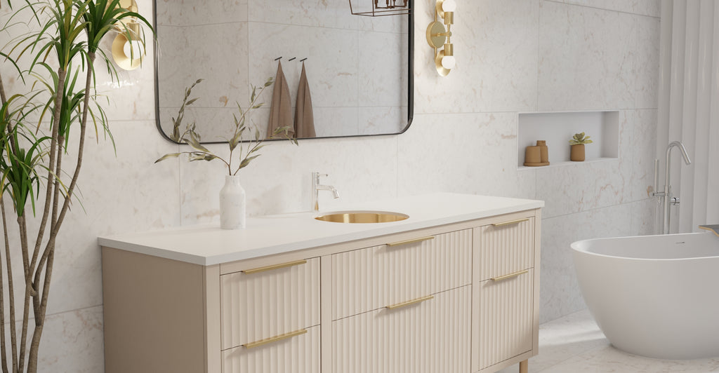Stainless Steel Sink ES-UB-01-M | Rose Gold | lifestyle bottom row | Woo source 50732