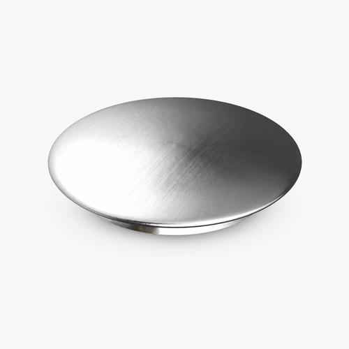 Badeloft sink drain cap in brushed steel