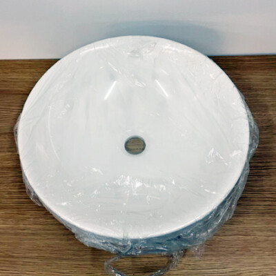 Einbau-Waschbecken rund 40 cm in glänzend (outlet) – Bild 2