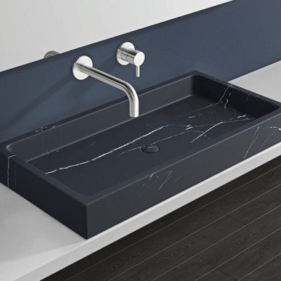 Marmor Waschbecken MWB-01-L (schwarz) (outlet) – Bild 3