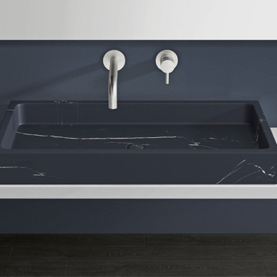 Marmor Waschbecken MWB-01-L (schwarz) (outlet) – Bild 2